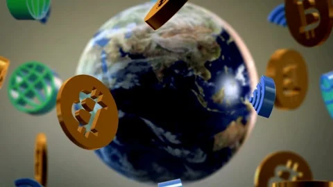 Tech Bitcoin – The Future of Digital Currency and Blockchain Innovation Stock Footage 314932212