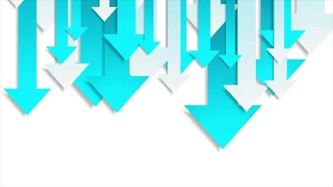 Tech blue and white arrows pointing downward, abstract motion background Stock Footage 312041572