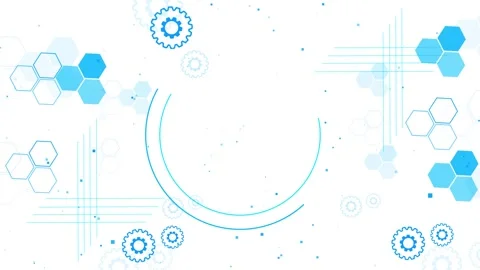 Tech blue Minimal hexagons polygonal patterns shape abstract geometric Animation Video stock 294954463