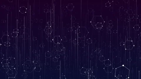 Tech blue Minimal hexagons polygonal patterns shape abstract geometric Animation Stock Footage 295177794