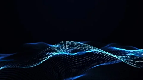 Tech blue waves Stock Footage 306272521
