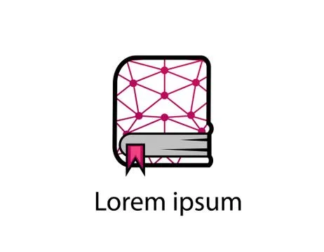 Tech book logo illustration Stock Illustration