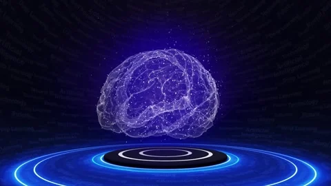 Tech Brain Animation, Loop Видео 332403225