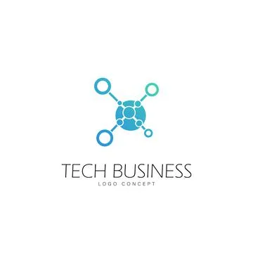 Tech Business Design Template Flat Style Design Vector Stock Illustration