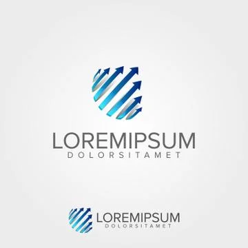 Tech Business Logo Template. Illustrazione stock