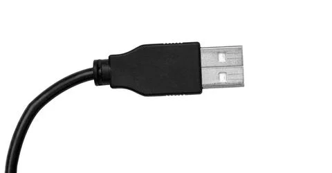 Tech cable with plug isolated Stock Photos