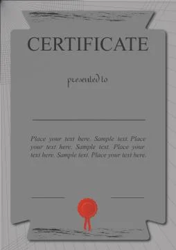 Tech certificate Illustrazione stock