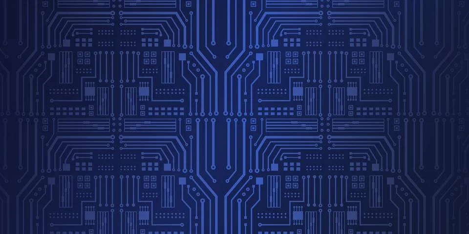 Tech Circuit Board Background Stock Illustration
