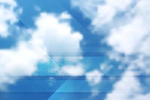 Tech cloudscape collage. Gradient mesh Tech cloudscape collage. Gradient m... Foto stock