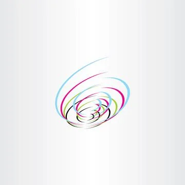 Tech colorful logo vector spiral icon Stock-Illustration