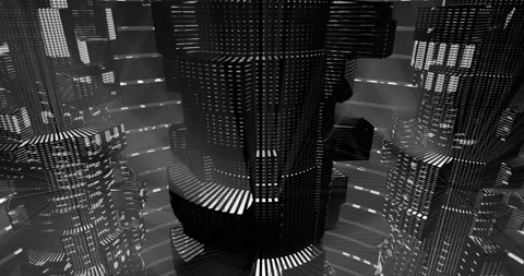 Tech Columns Abstract (2160p 25fps) Stock Footage 247459251