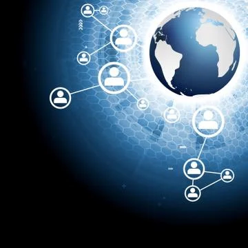 Tech concept abstract background with globe Stock Illustration