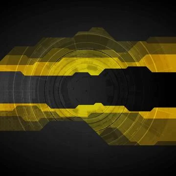 Tech contrast geometric drawing background Tech contrast yellow black geom... Stock Photos