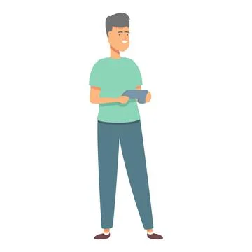 Tech control icon cartoon vector. Child project Stock Illustration