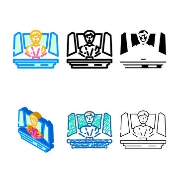 Tech conventions concepts enthusiast color icon vector Stock Illustration
