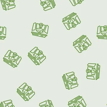 Tech conventions enthusiast line vector seamless pattern Illustrazione stock