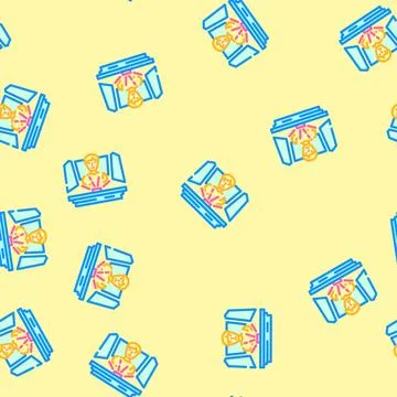 Tech conventions enthusiast vector seamless pattern 스톡 일러스트