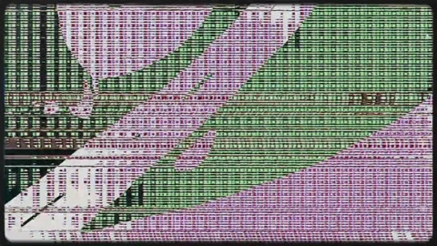 Tech Core Cyberpunk Signal Breakdown Stock Footage 322608666