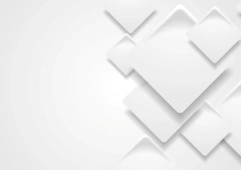 Tech corporate paper grey squares background Illustrazione stock