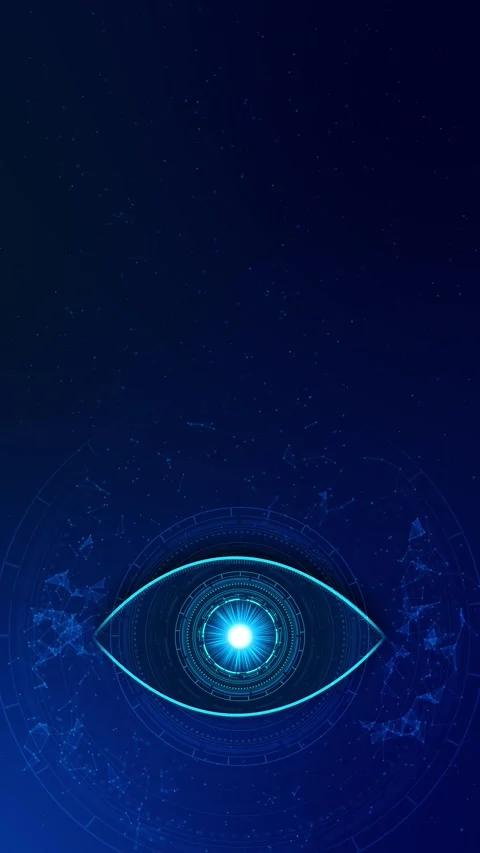 Tech Cyber eye Cyber technology computer sci-fi technology background. Innovatio Stock Footage 341901503