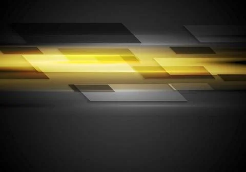 Tech dark background with yellow glowing light Tech dark background with y... Stock Photos