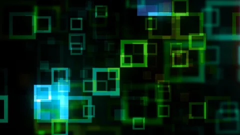 Tech Data Stream Squares Stock Footage 92337907