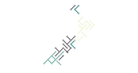 Tech Data Visualization Diagonal Build New Zealand Outline Stock Footage 327642446