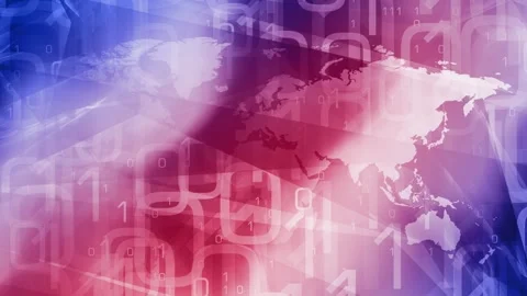 Tech design binary code animation with data transfer and information technology Stock Footage 246176810