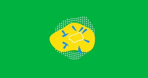 Tech designers examining transparent logo showing white dot ring yellow arrow Stock Footage 317526922
