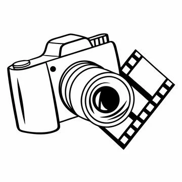 Tech Device Camera Flat Illustration Stock Illustration