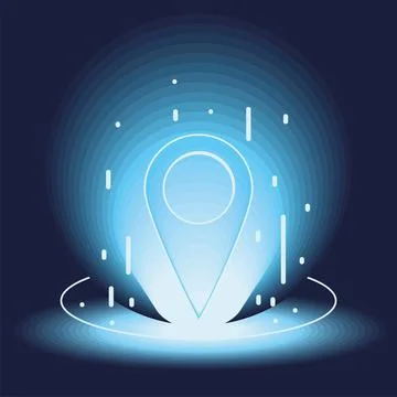 Tech digital gps navigation Stock Illustration