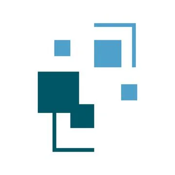 Tech digital signage pixel icon tech element vector logo icon illustrator 스톡 일러스트