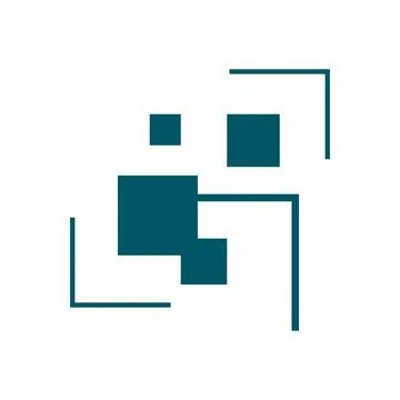 Tech digital signage pixel icon tech element vector logo icon illustrator Stock Illustration