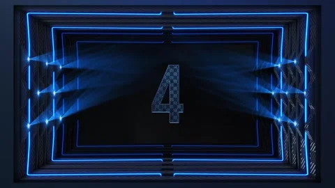 Tech Digits 2026 new year design neon glow Abstract cosmic vibrant technology Stock Footage 333907071