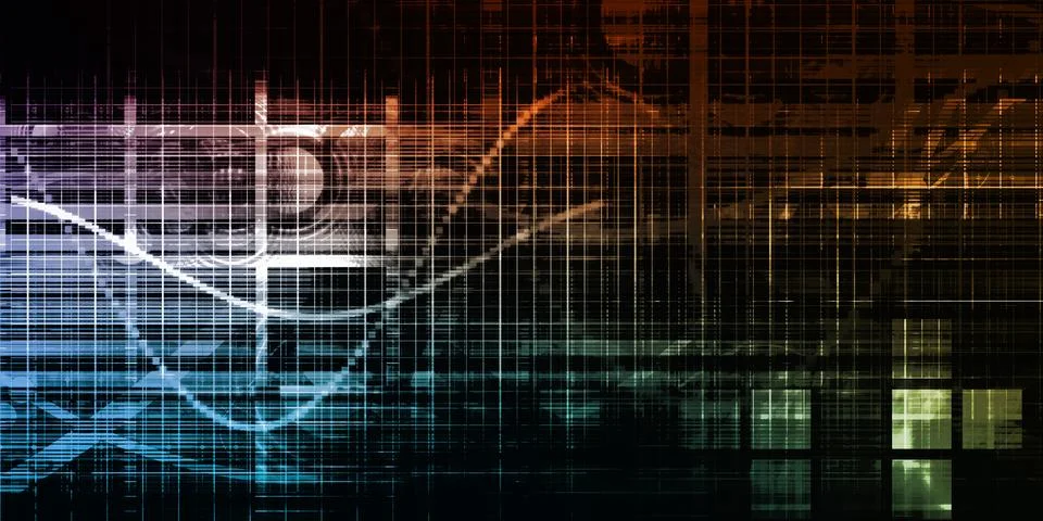 Tech Disruption Abstract With Digital Innovation Background 스톡 일러스트