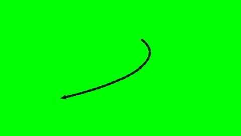 Tech Dot Pulse Radar Target Arrow Green Screen Stock Footage 345710293