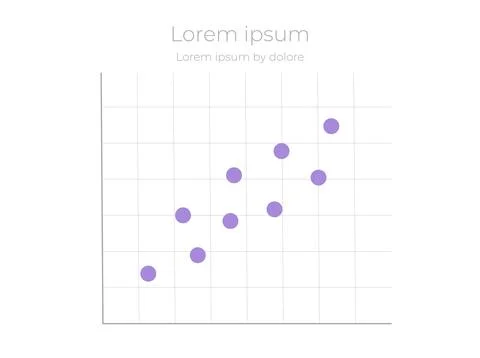 Tech ecosystem trajectory analysis scatter plot infographic chart template Stock Illustration
