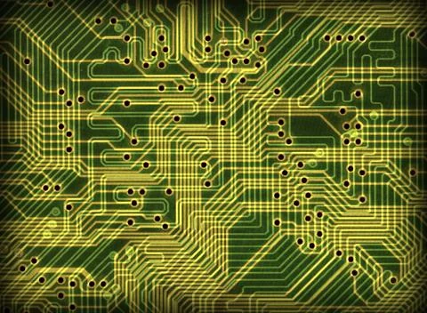 Tech electronic dark green background 스톡 일러스트