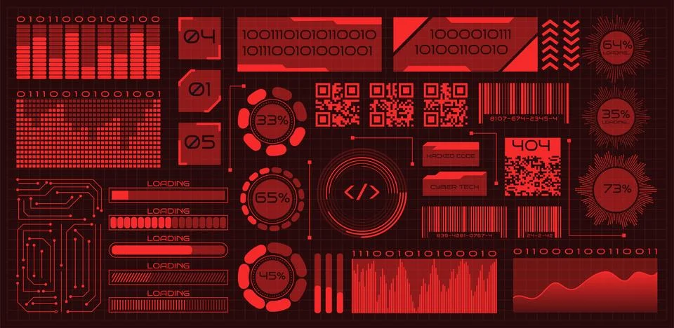 Tech element. Futuristic design frame. Abstract HUD. Modern UI infographic... Stock Illustration