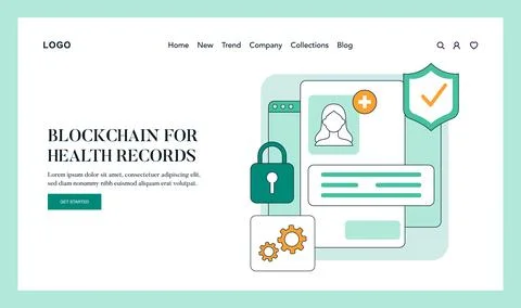 Tech Enabled Health. Flat Vector Illustration Stock Illustration