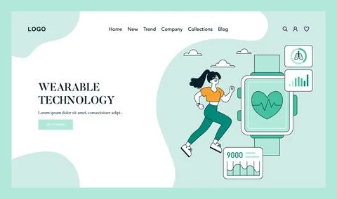 Tech Enabled Health. Flat Vector Illustration Stock Illustration