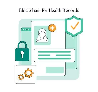 Tech Enabled Health. Flat Vector Illustration Stock Illustration