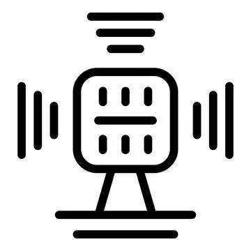 Tech enabled home system icon outline vector. Digitalized household service Stock Illustration