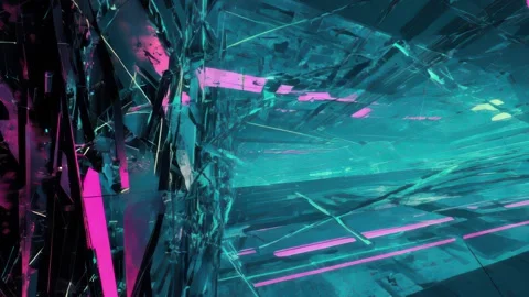 Tech-enhanced motion interface with signal flickers and flow lines Stock-Footage 309543400