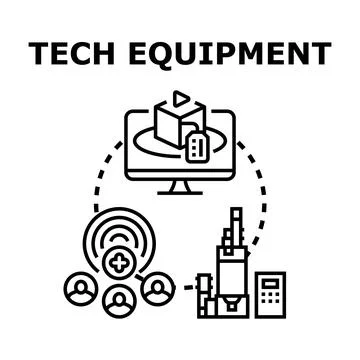 Tech equipment concept for digital marketing and development Stock Illustration