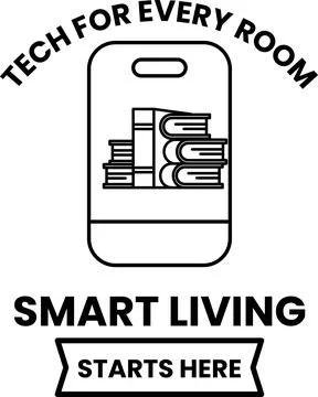 Tech for every room is the idea behind this image Stock Illustration