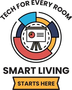 Tech for every room is the idea behind this logo Stock Illustration
