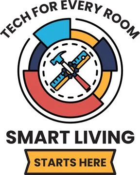 Tech for every room is the idea behind this logo Stock Illustration