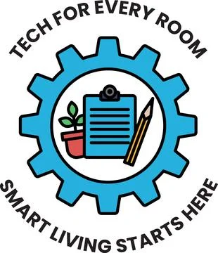 Tech for every room smart living starts here Stock Illustration