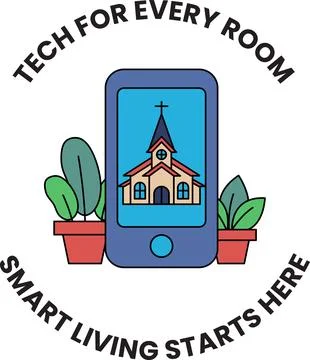 Tech for every room smart living starts here 스톡 일러스트